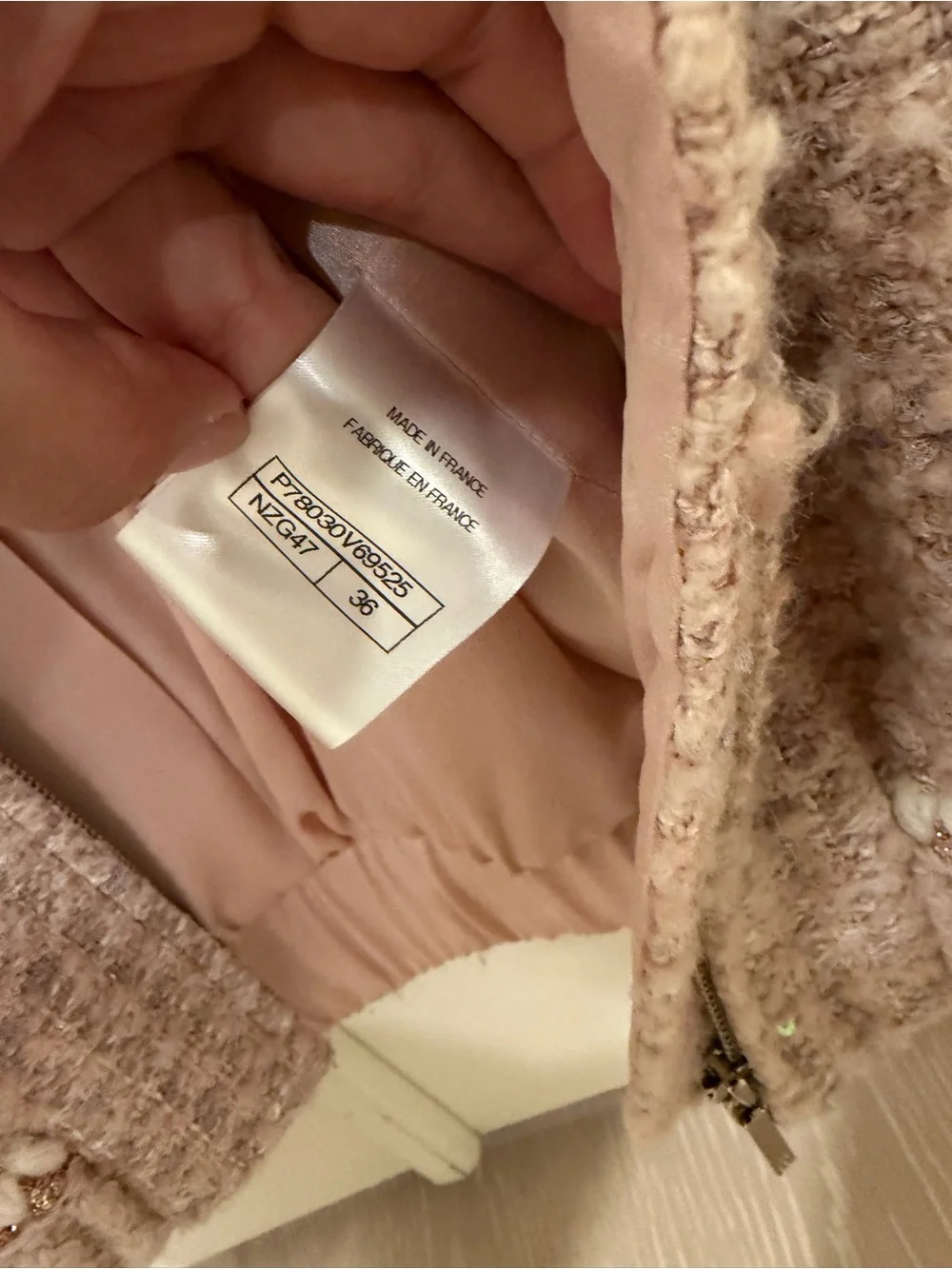 CHANEL tweed bomber